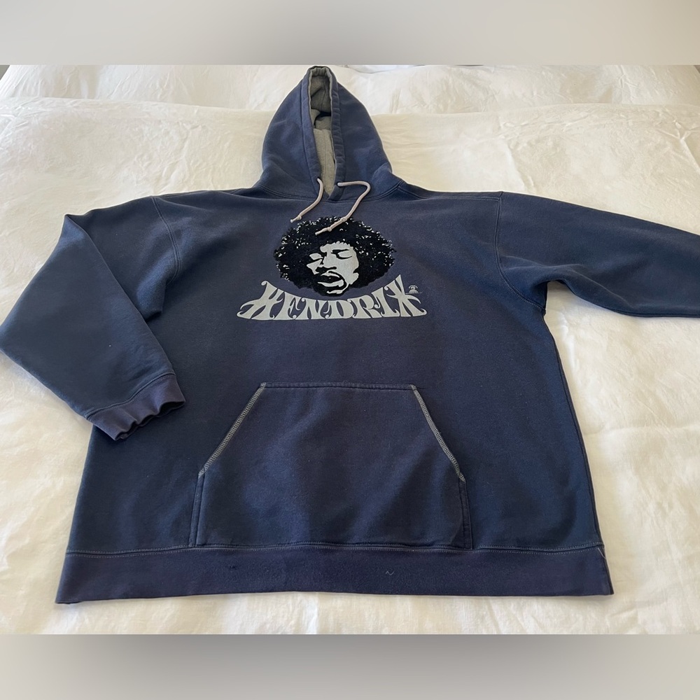 Jimi Hendrix | Men’s XL | Hoodie Navy Pullover Music Rock Hoodie | Lived In